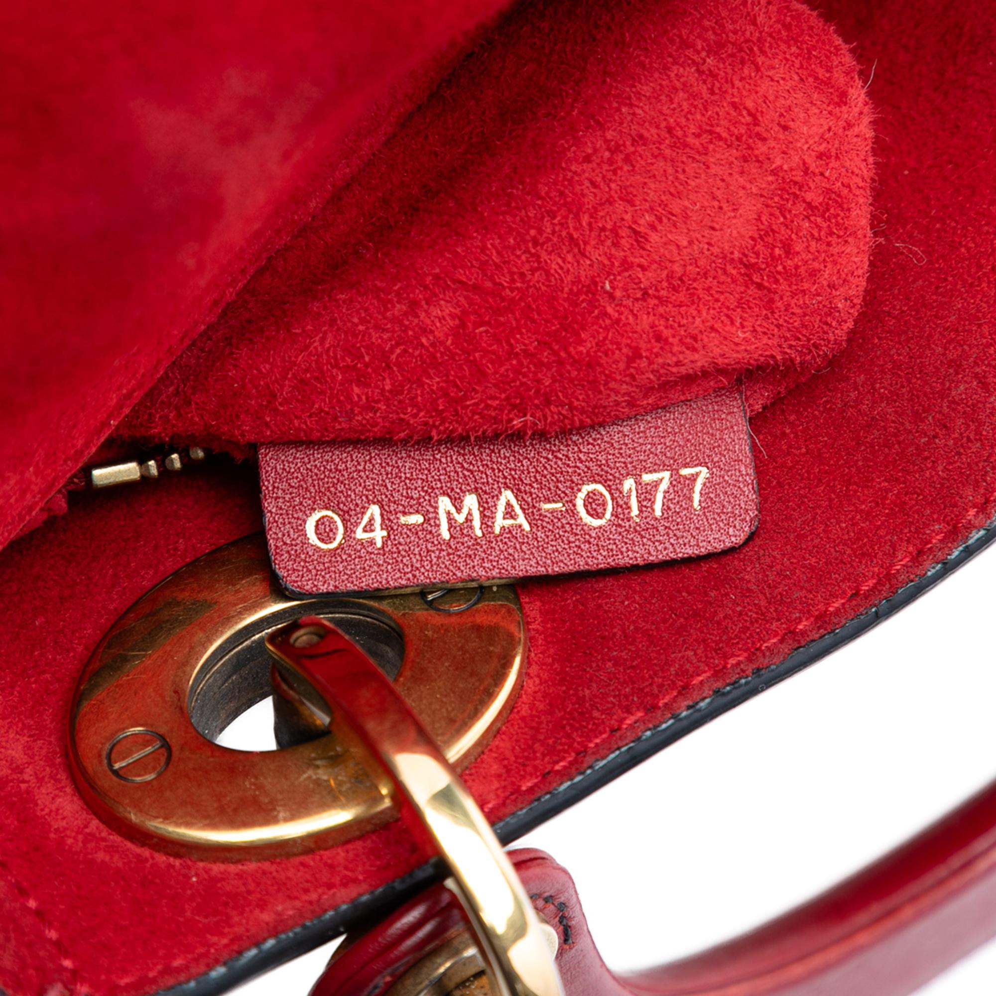 Dior Mini Lambskin Cannage Studded Supple Lady Dior