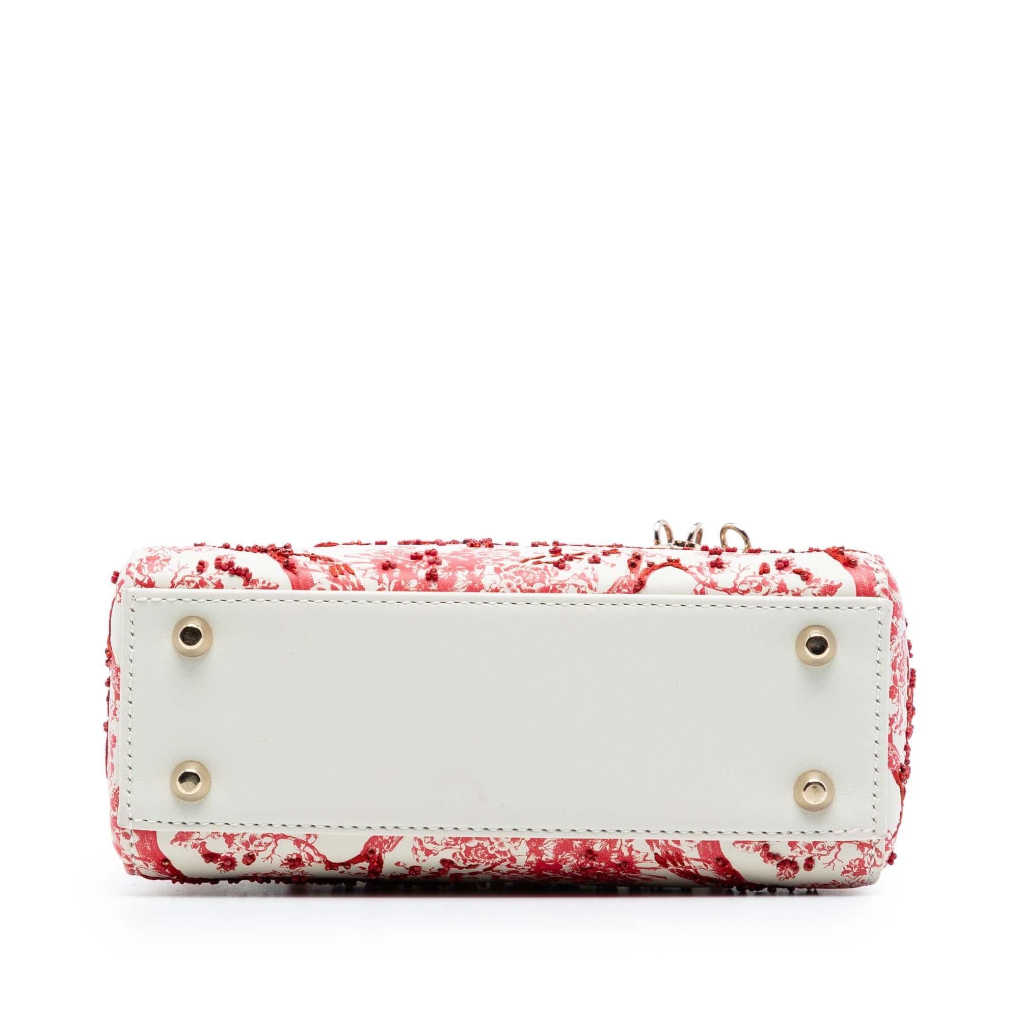 Dior Mini Lambskin Floral Toile de Jouy Lady Dior
