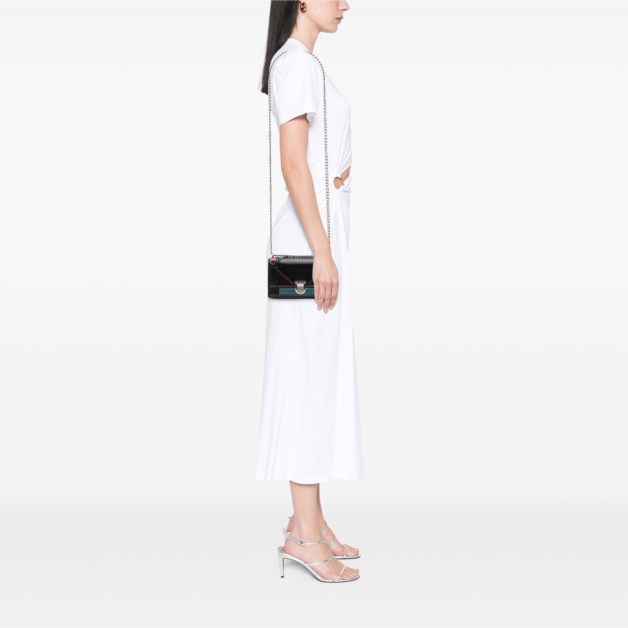 Dior Mini Lambskin Sequin Diorama Flap