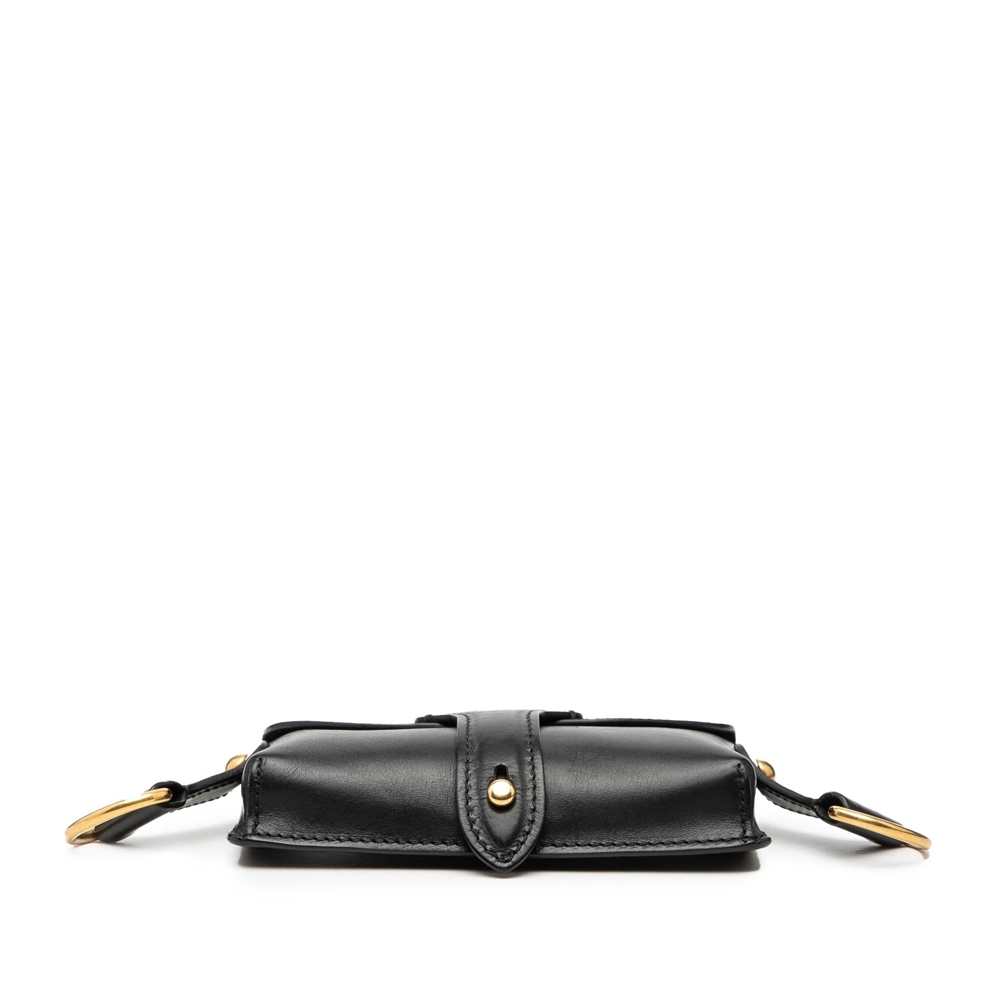 Dior Mini Leather D Bee Saddle Bag
