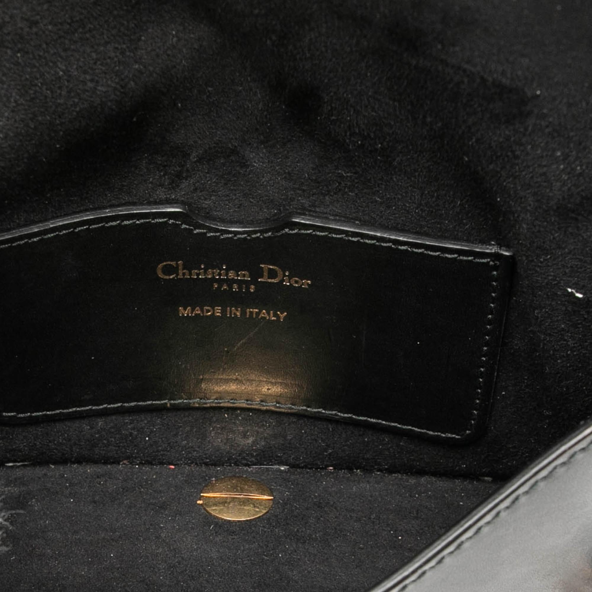 Dior Mini Leather D Bee Saddle Bag