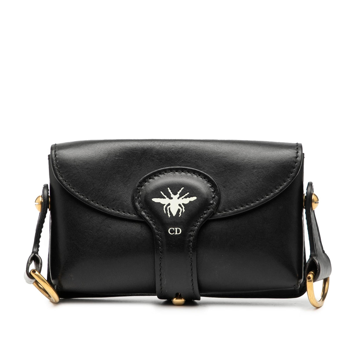 Dior Mini Leather D Bee Saddle Bag