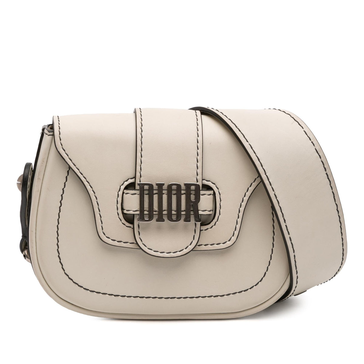 Dior Mini Leather D Fence Saddle Bag