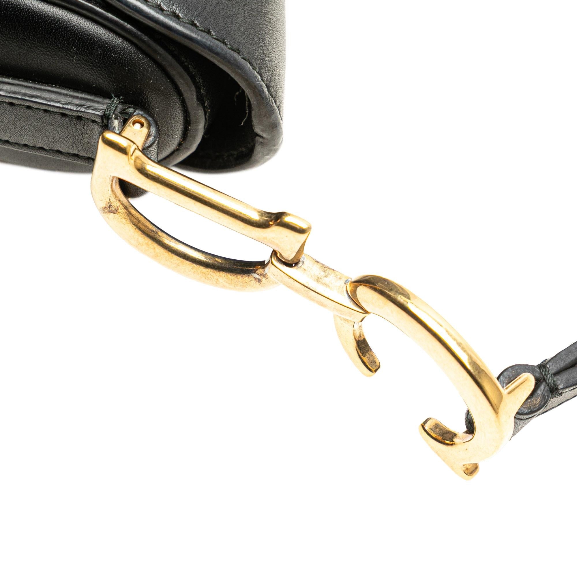 Dior Mini Leather Saddle Bag