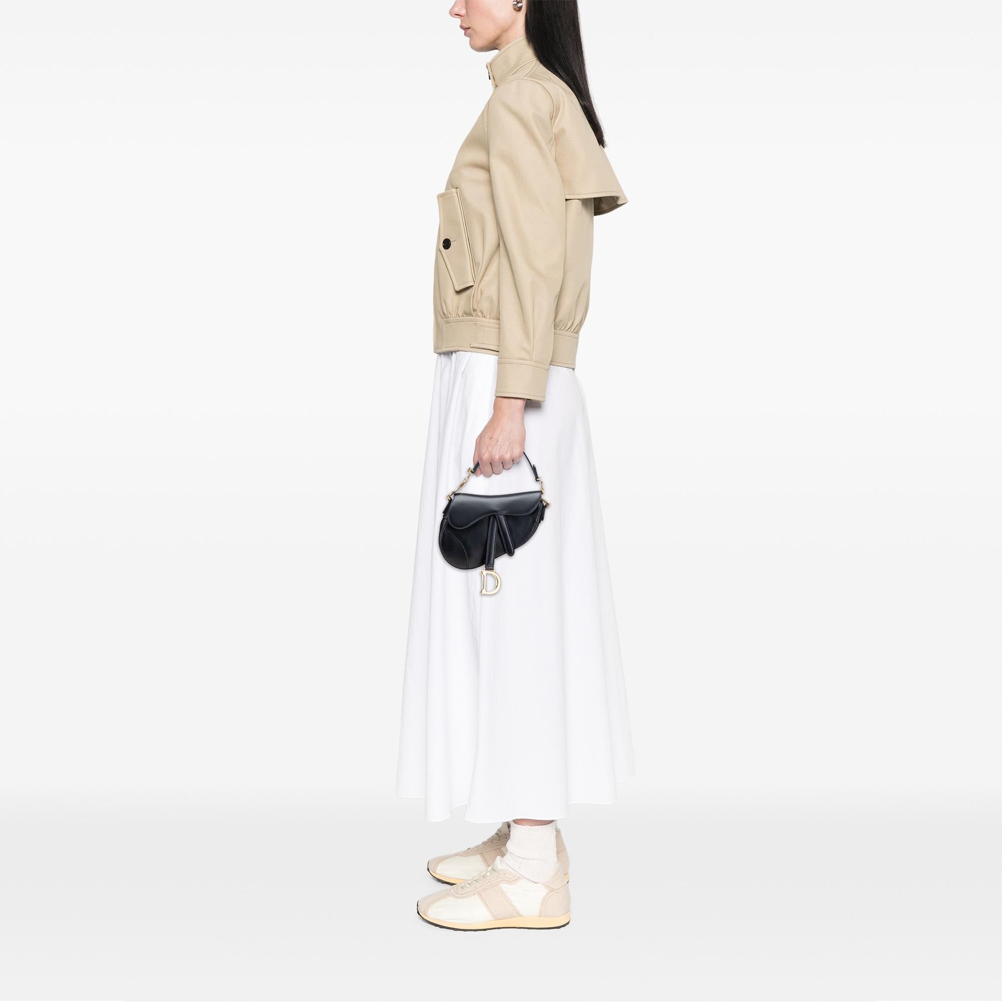 Dior Mini Leather Saddle Bag
