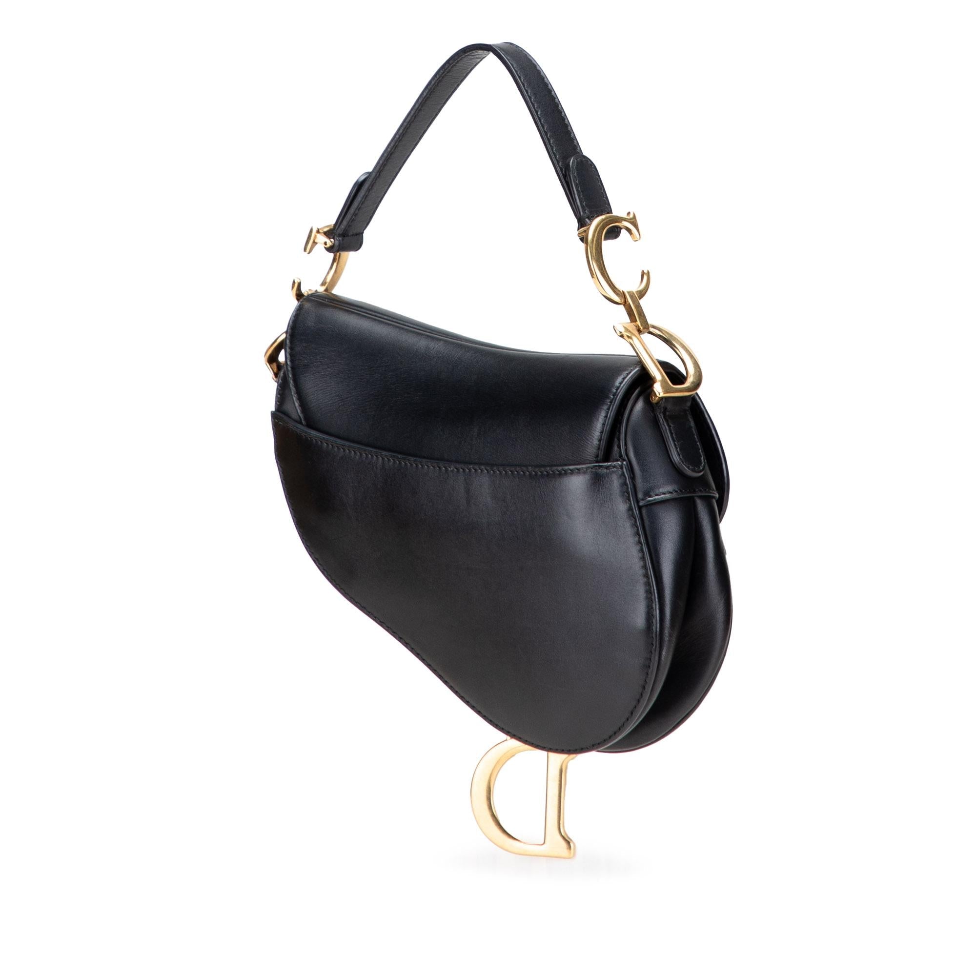 Dior Mini Leather Saddle Bag