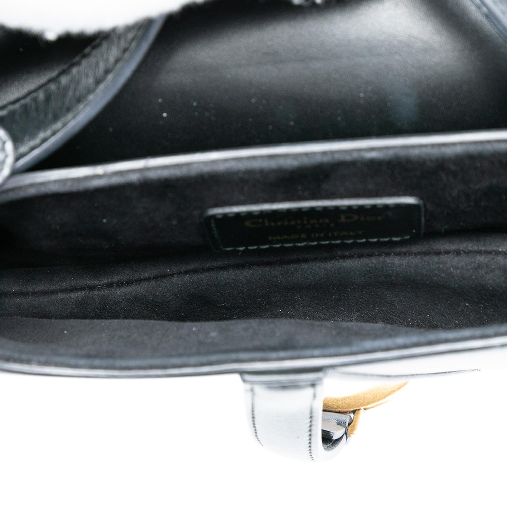 Dior Mini Leather Saddle Bag