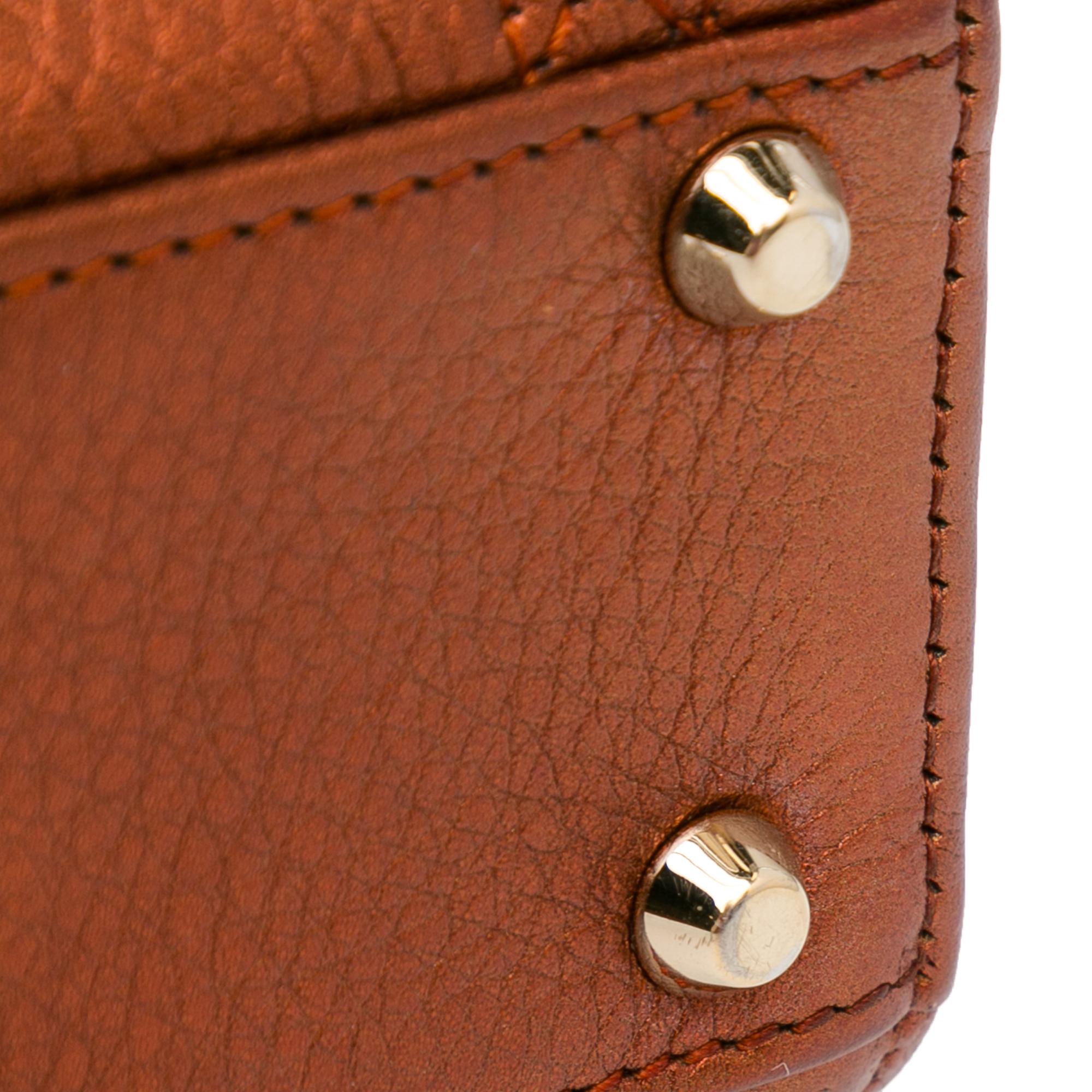 Dior Mini Metallic Calfskin Cannage Lady Dior