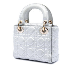 Dior Mini Metallic Calfskin Cannage Supple Lady Dior