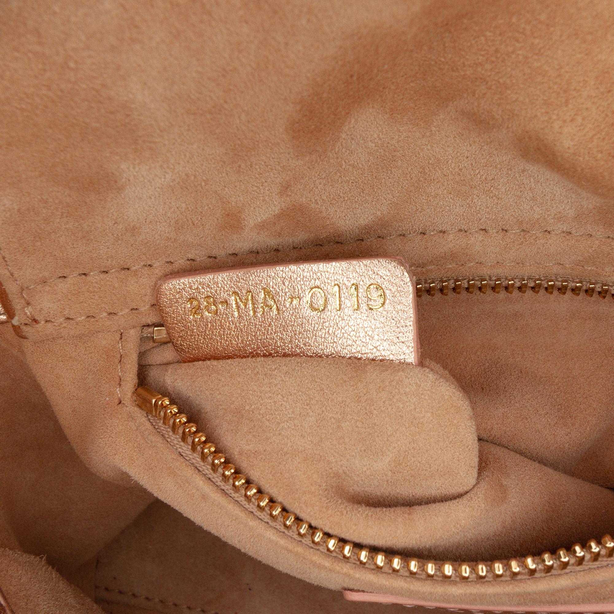 Dior Mini Metallic Lambskin Cannage Lady Dior