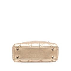 Dior Mini Metallic Lambskin Cannage Lady Dior