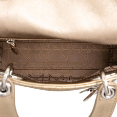 Dior Mini Metallic Lambskin Cannage Lady Dior