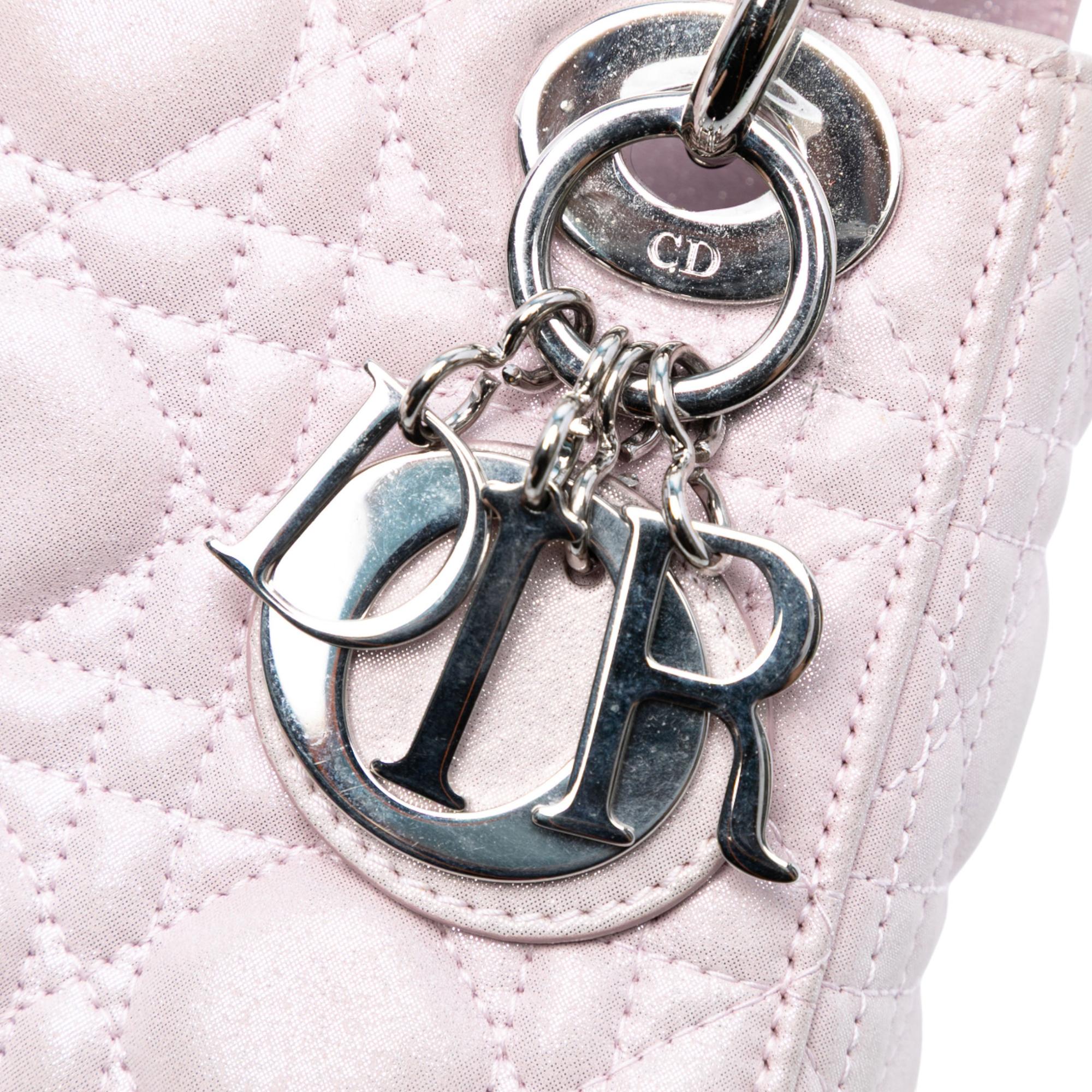 Dior Mini Metallic Lambskin Cannage Lady Dior