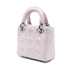Dior Mini Metallic Lambskin Cannage Lady Dior