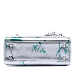 Dior Mini Metallic Lambskin Floral Printed Lady Dior