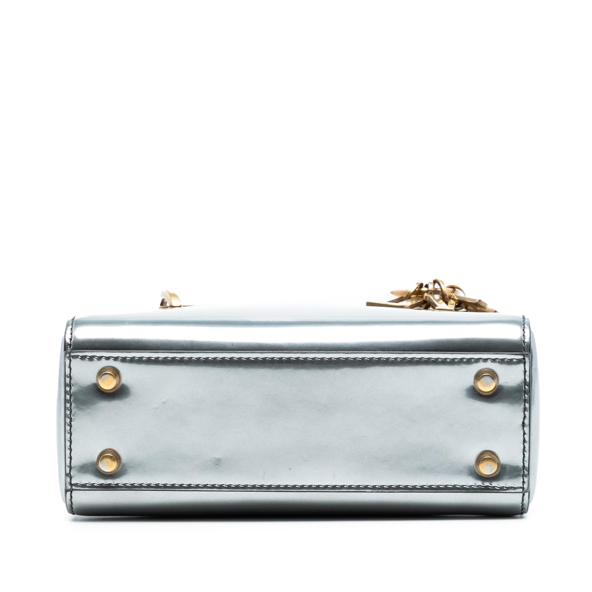 Dior Mini Metallic Patent Lady Dior
