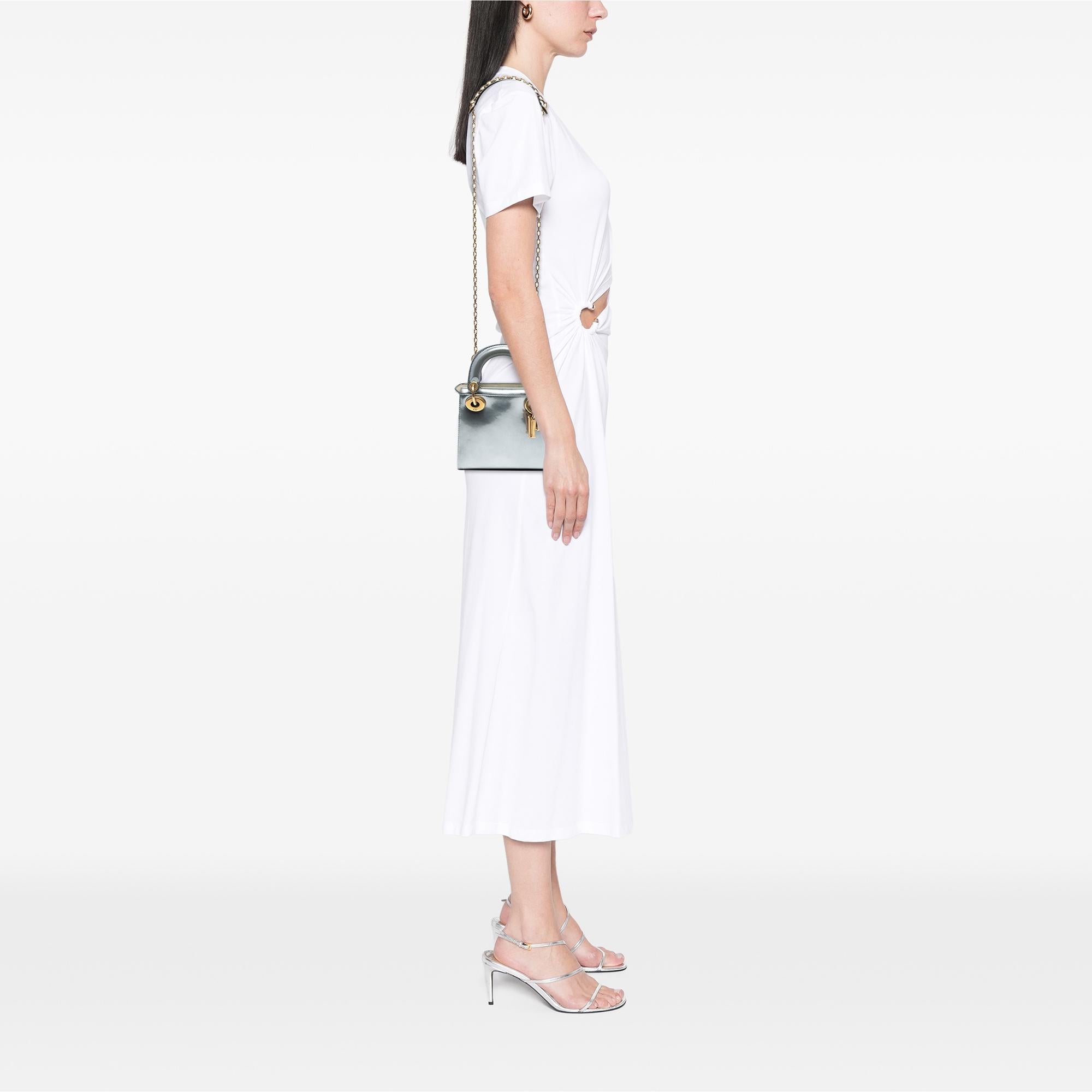 Dior Mini Metallic Patent Lady Dior