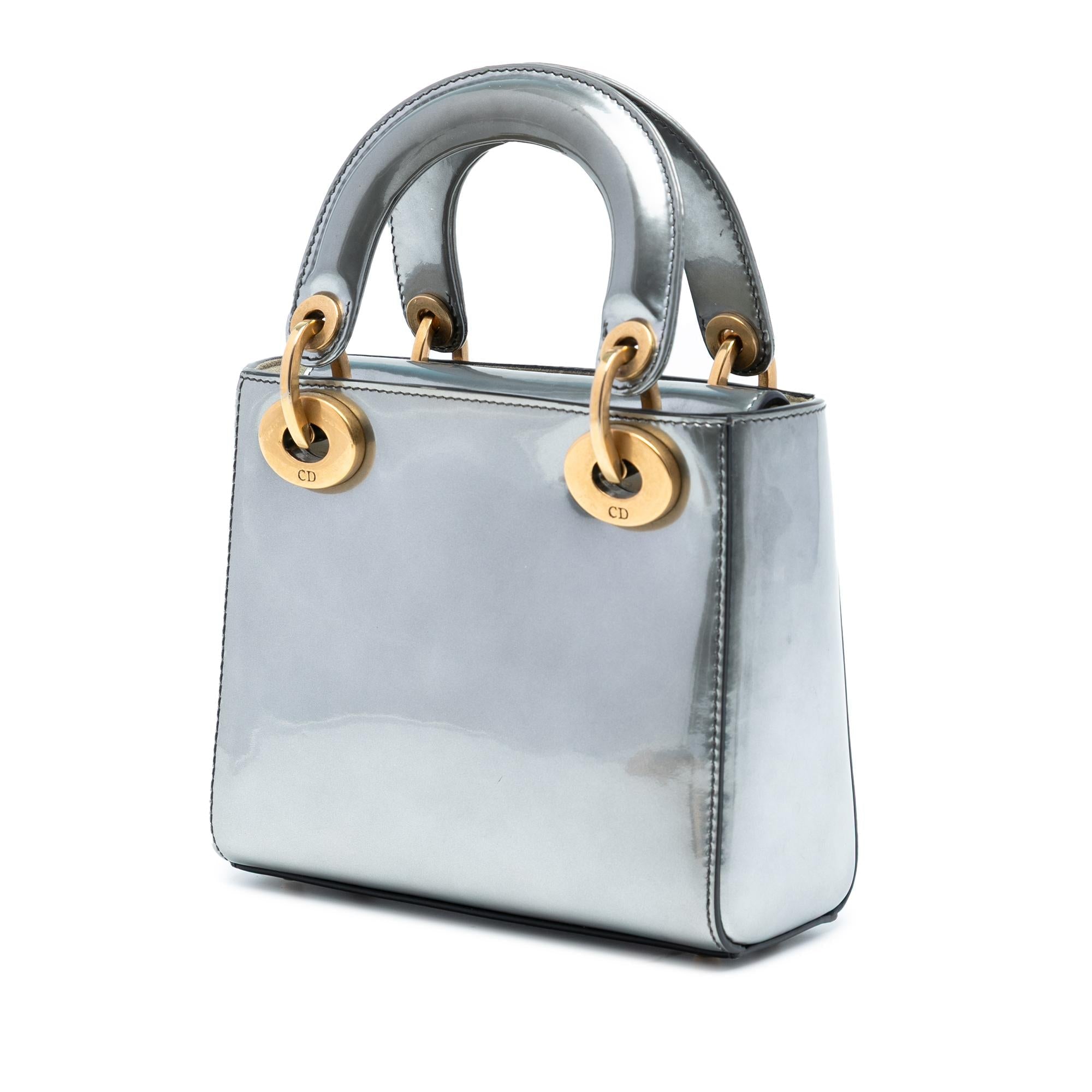 Dior Mini Metallic Patent Lady Dior