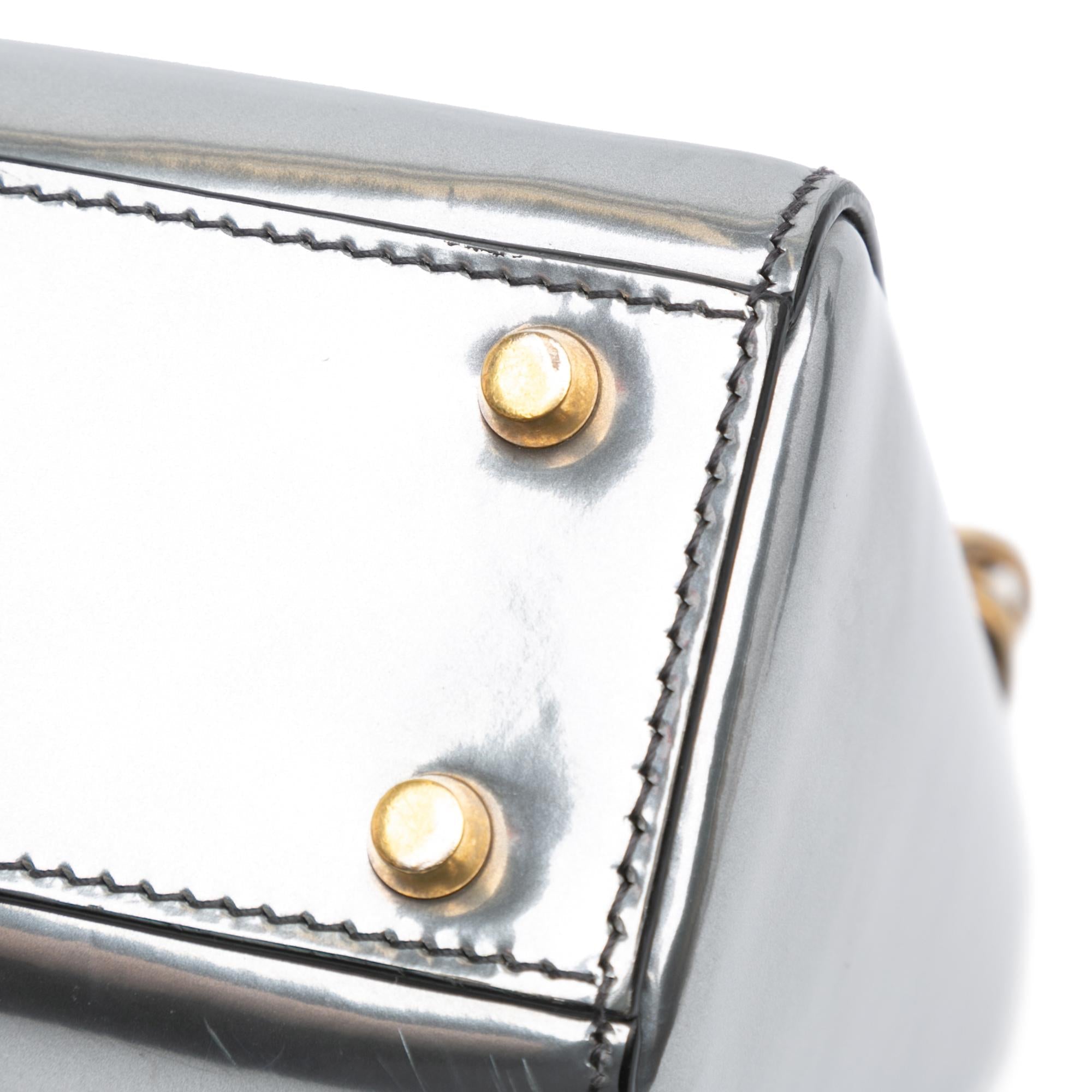 Dior Mini Metallic Patent Lady Dior