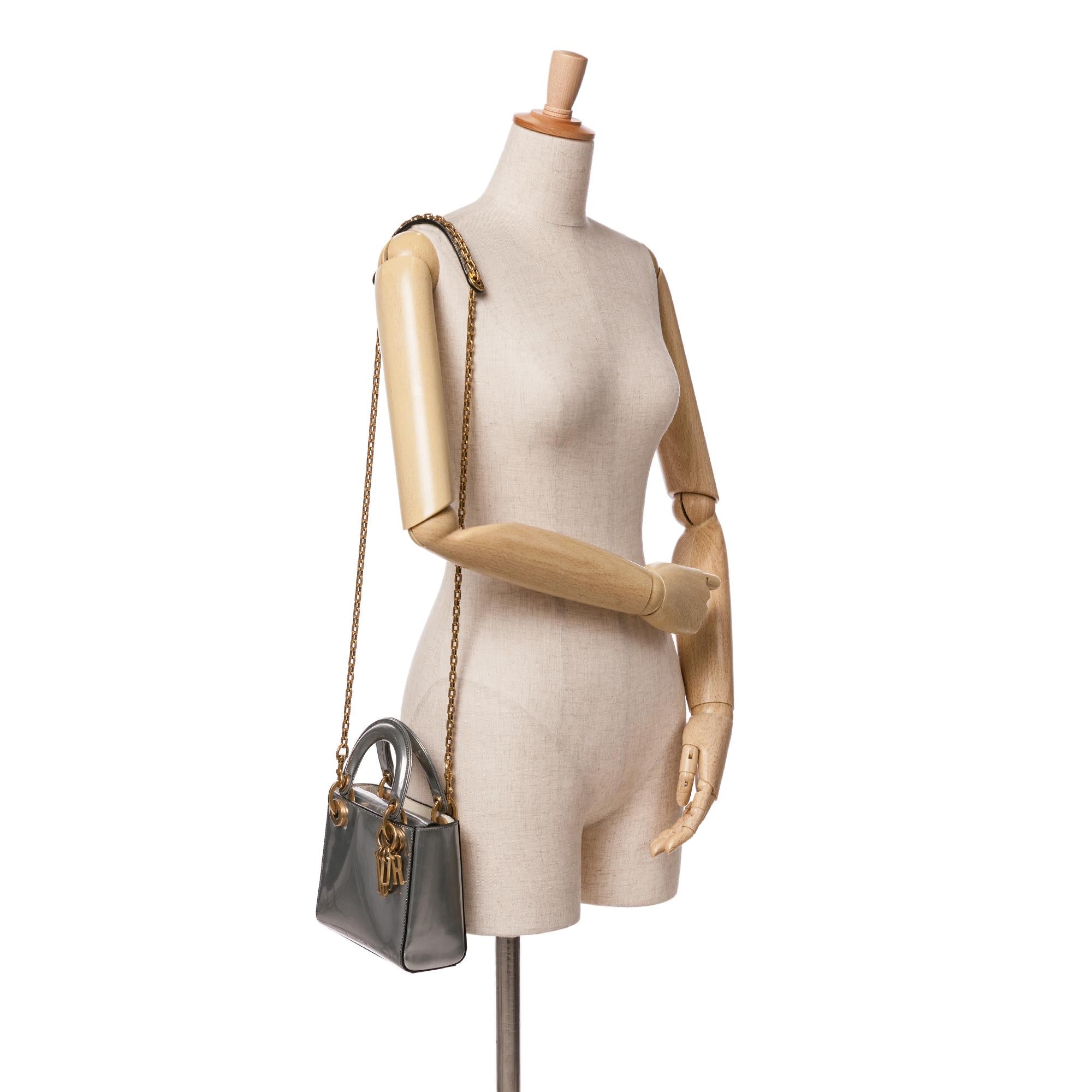 Dior Mini Metallic Patent Lady Dior
