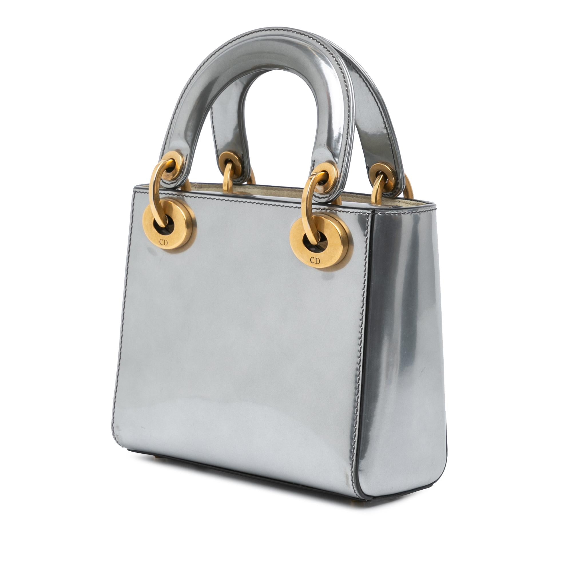 Dior Mini Metallic Patent Lady Dior