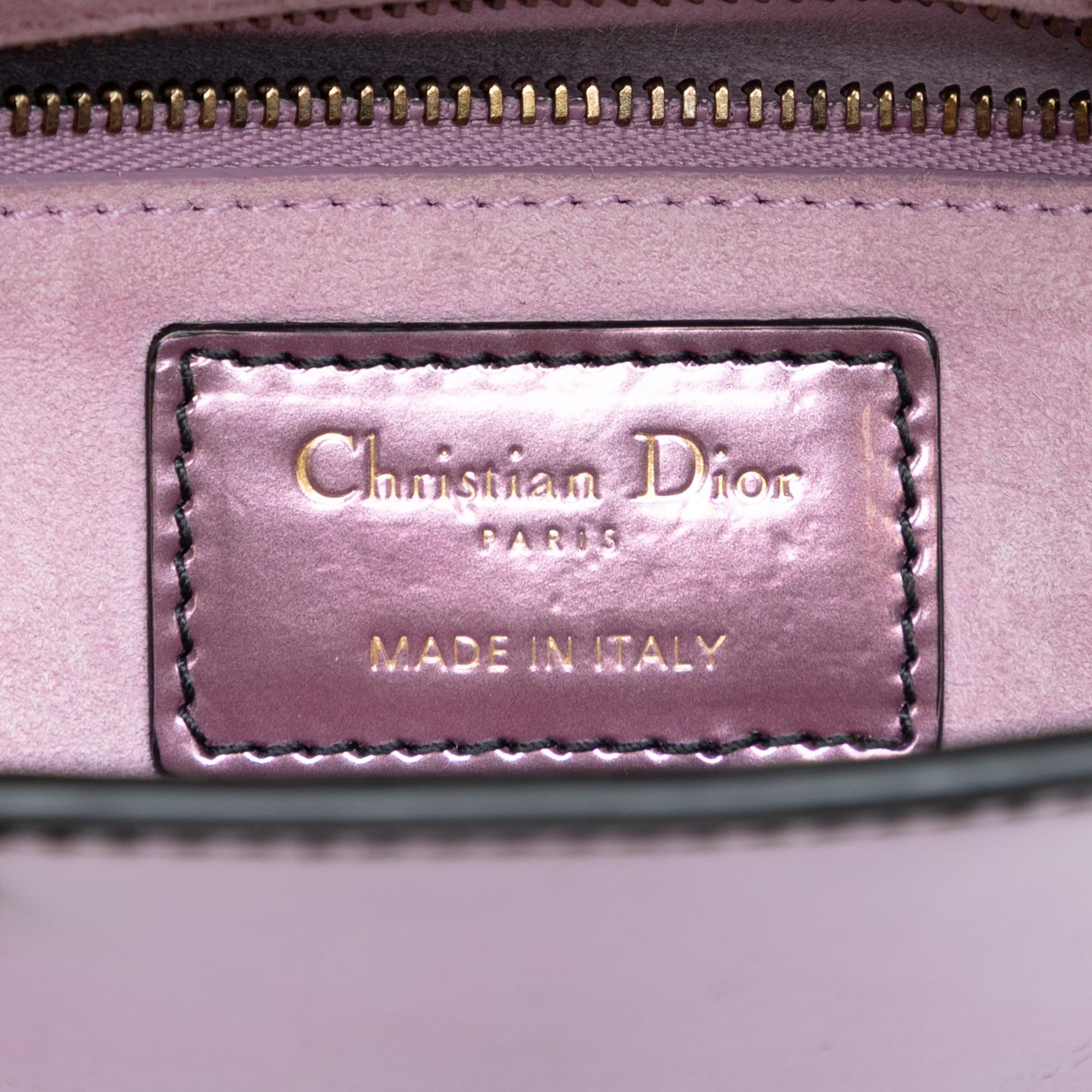 Dior Mini Metallic Patent Lady Dior