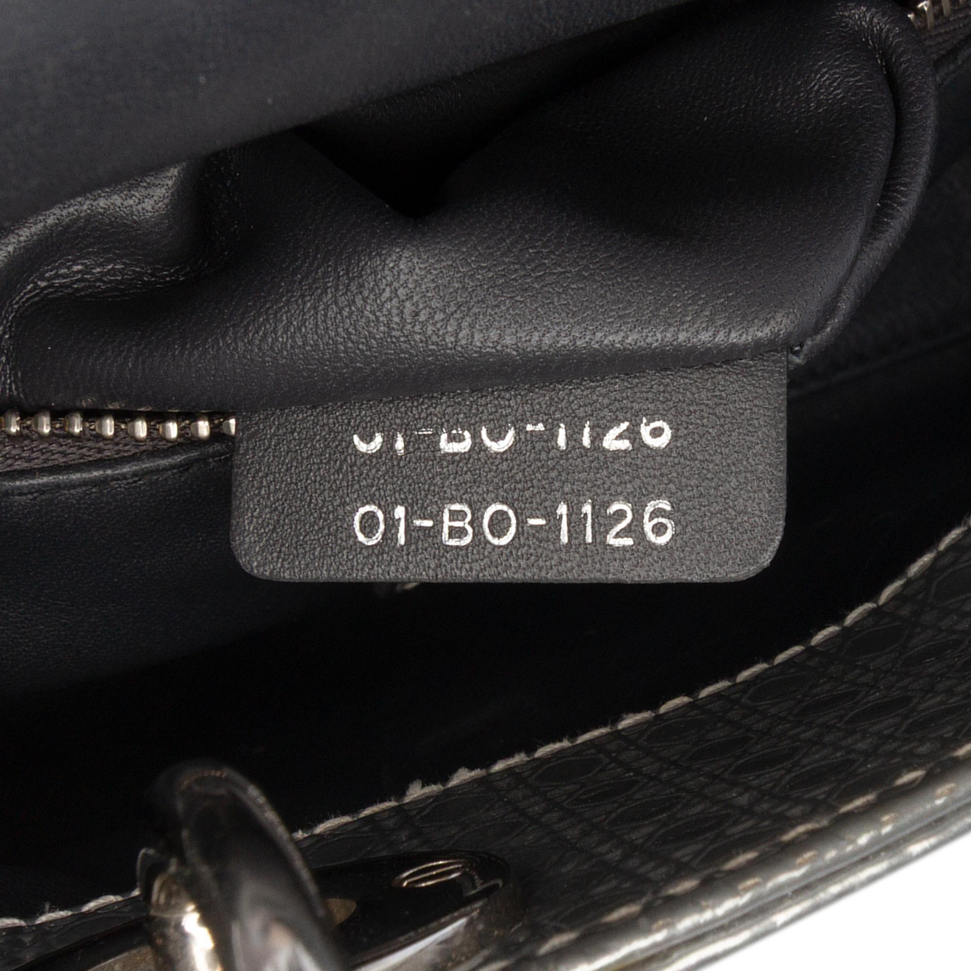 Dior Mini Metallic Patent Microcannage Lady Dior