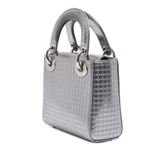 Dior Mini Metallic Patent Microcannage Lady Dior