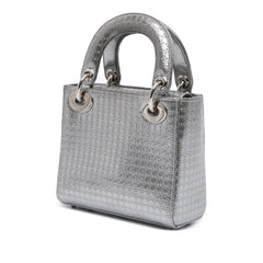 Dior Mini Metallic Patent Microcannage Lady Dior