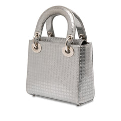 Dior Mini Metallic Patent Microcannage Lady Dior