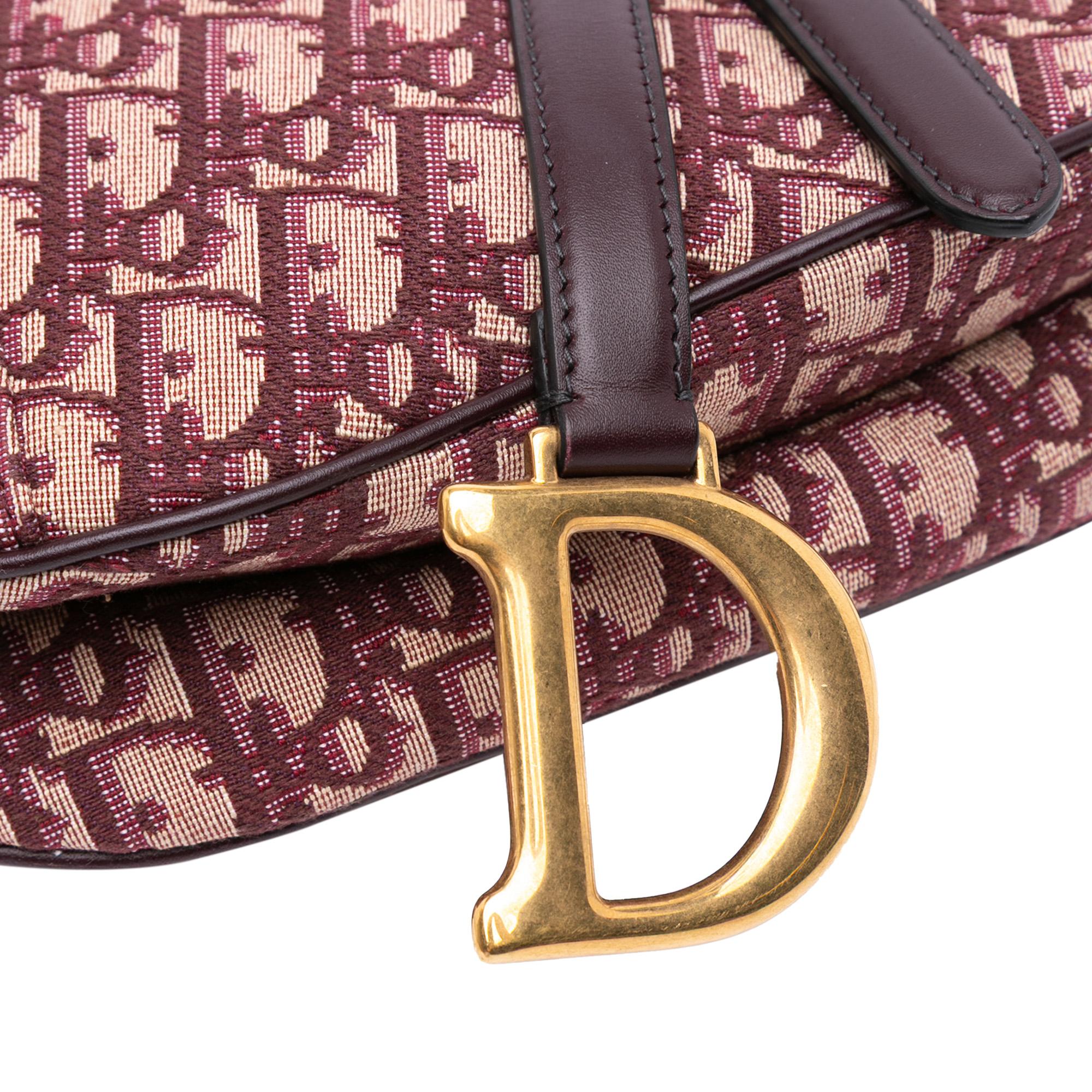 Dior Mini Oblique Canvas Saddle Bag