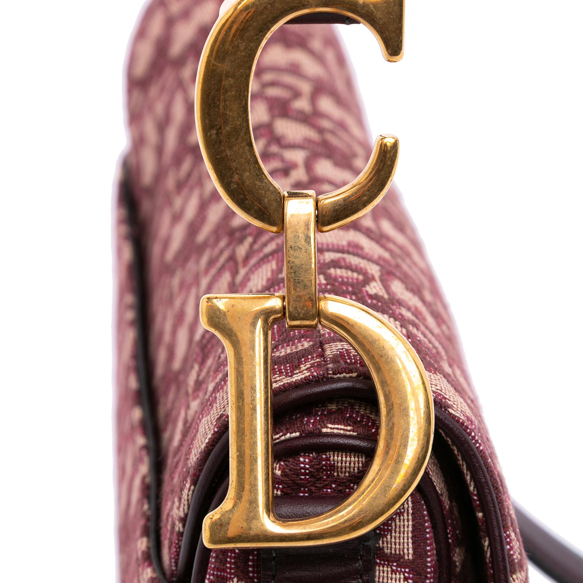 Dior Mini Oblique Canvas Saddle Bag