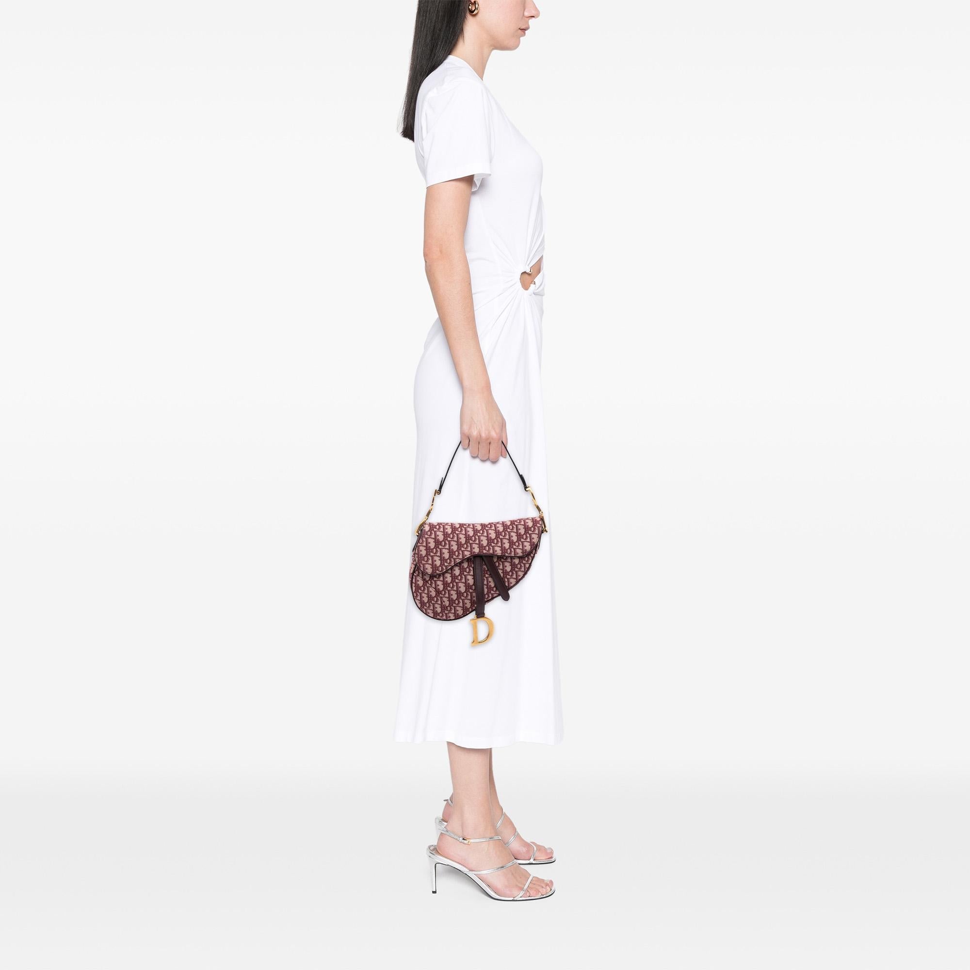 Dior Mini Oblique Canvas Saddle Bag