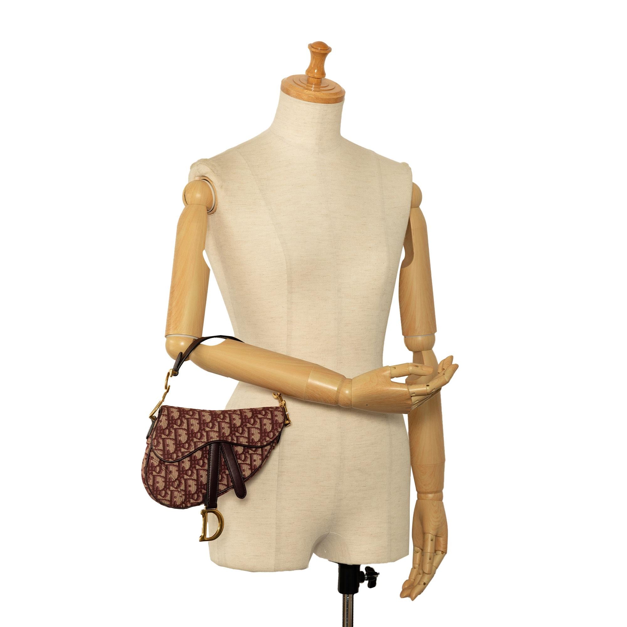 Dior Mini Oblique Canvas Saddle Bag
