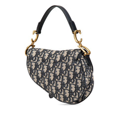 Dior Mini Oblique Canvas Saddle Bag