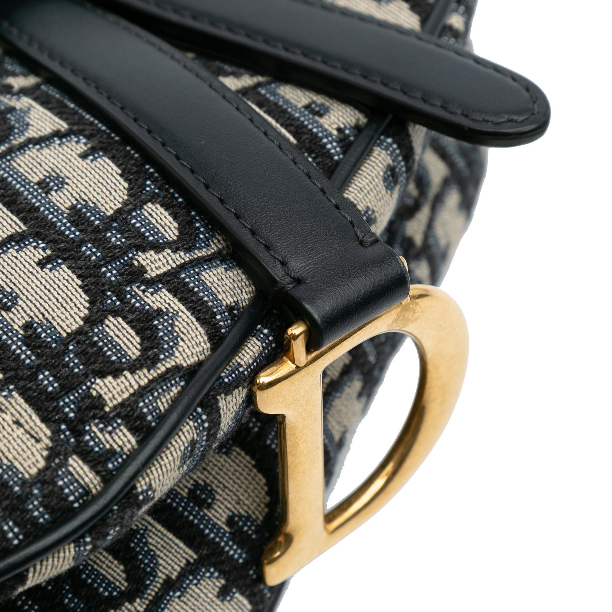 Dior Mini Oblique Canvas Saddle Bag
