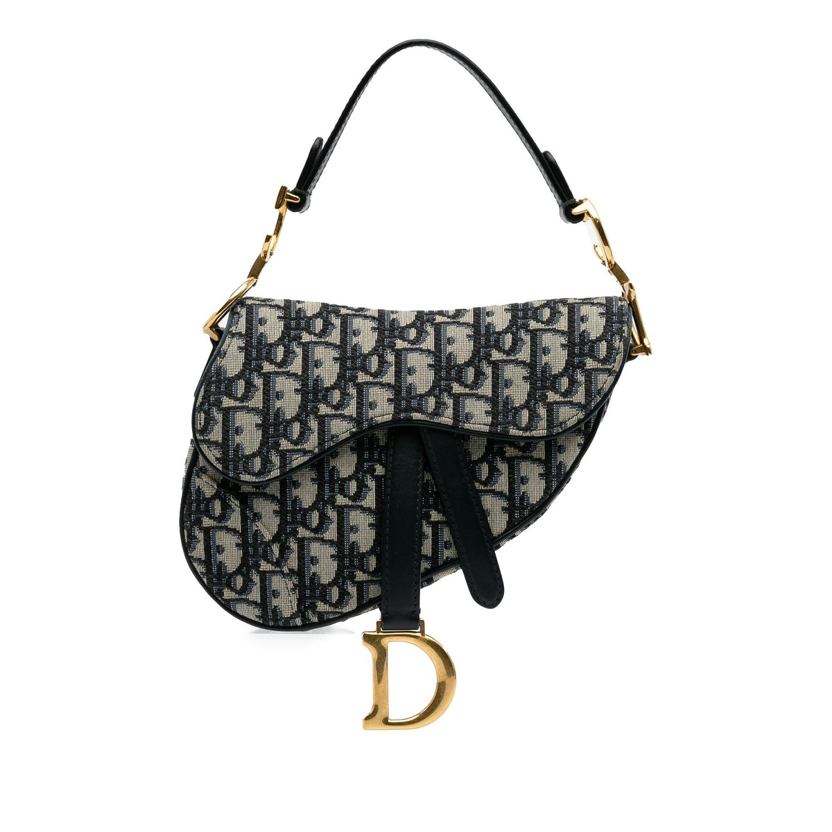 Dior Mini Oblique Canvas Saddle Bag