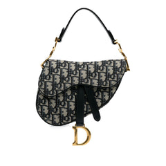 Dior Mini Oblique Canvas Saddle Bag