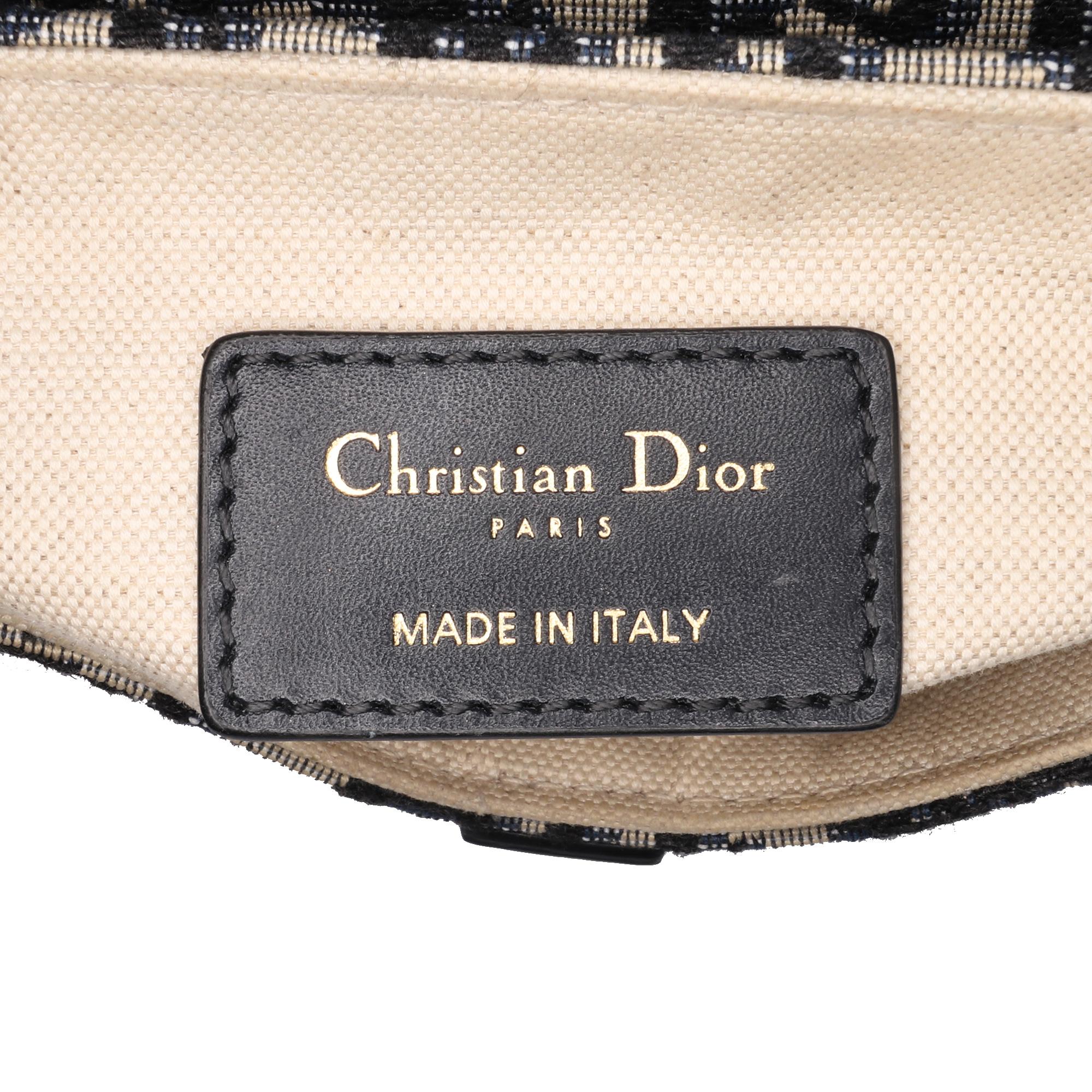 Dior Mini Oblique Canvas Saddle Bag