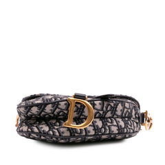Dior Mini Oblique Canvas Saddle Bag