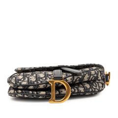 Dior Mini Oblique Canvas Saddle Bag