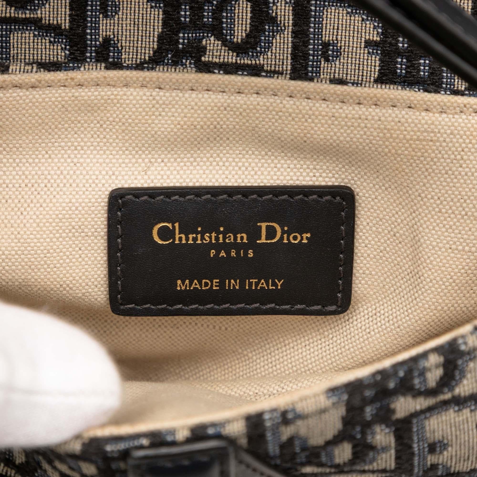 Dior Mini Oblique Canvas Saddle Bag