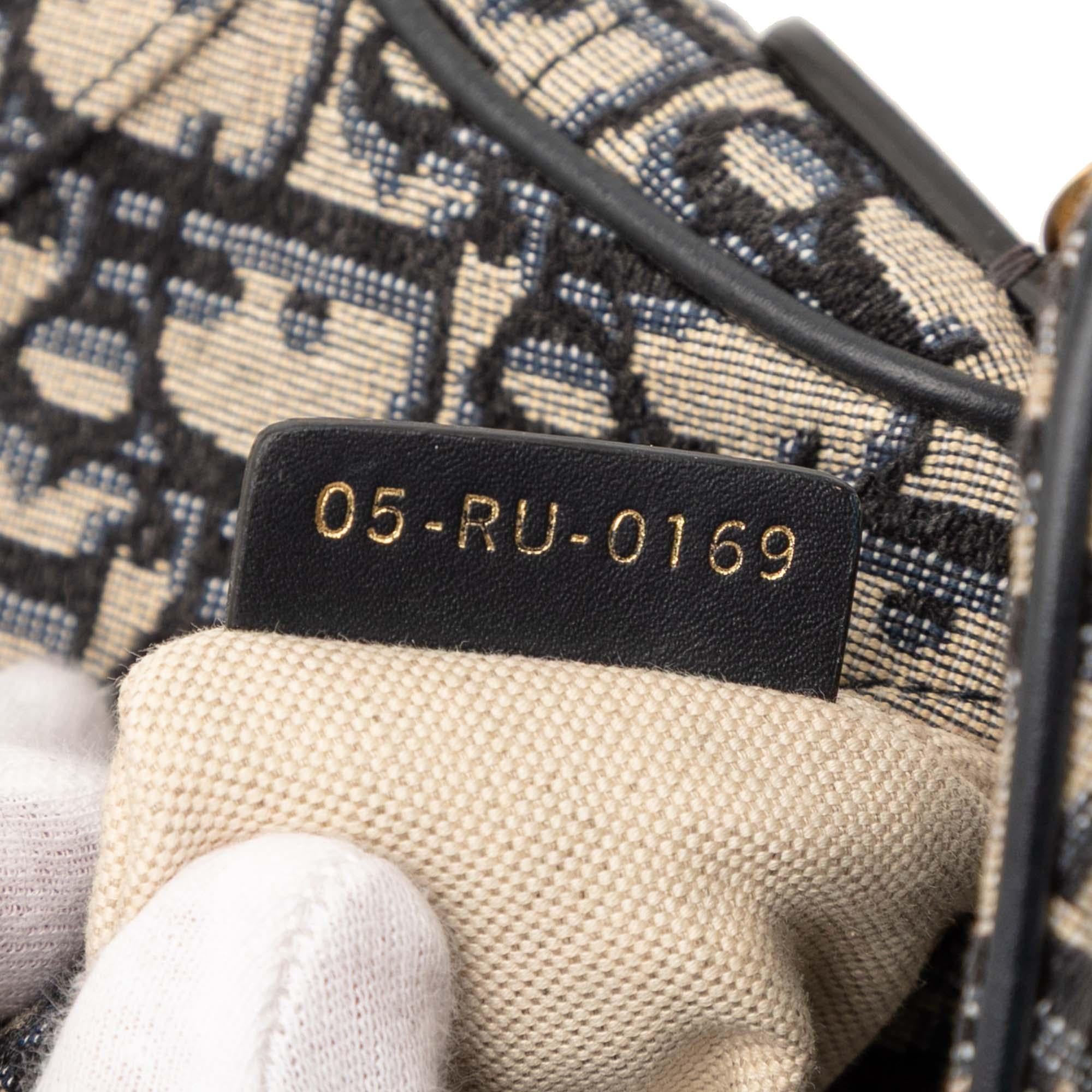 Dior Mini Oblique Canvas Saddle Bag