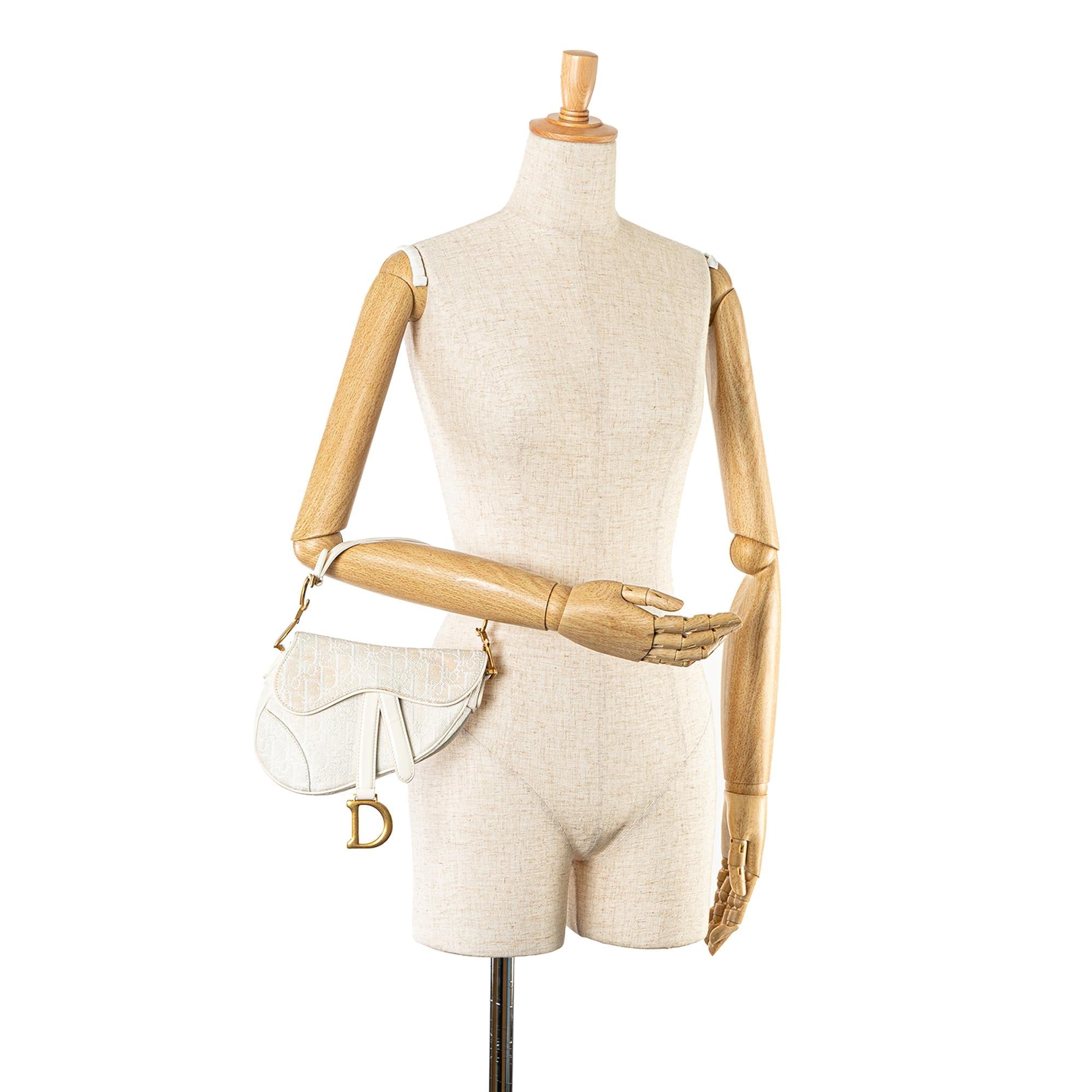 Dior Mini Oblique Canvas Saddle Bag