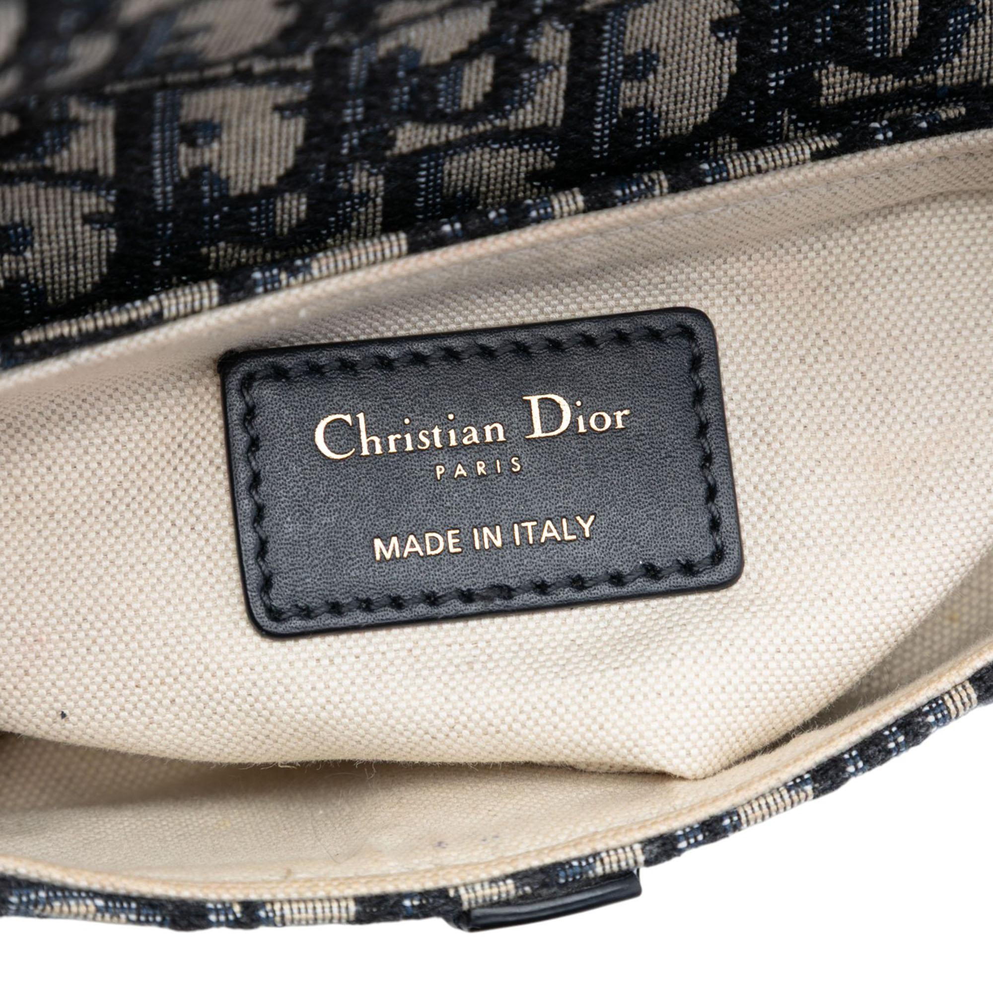 Dior Mini Oblique Canvas Saddle Bag