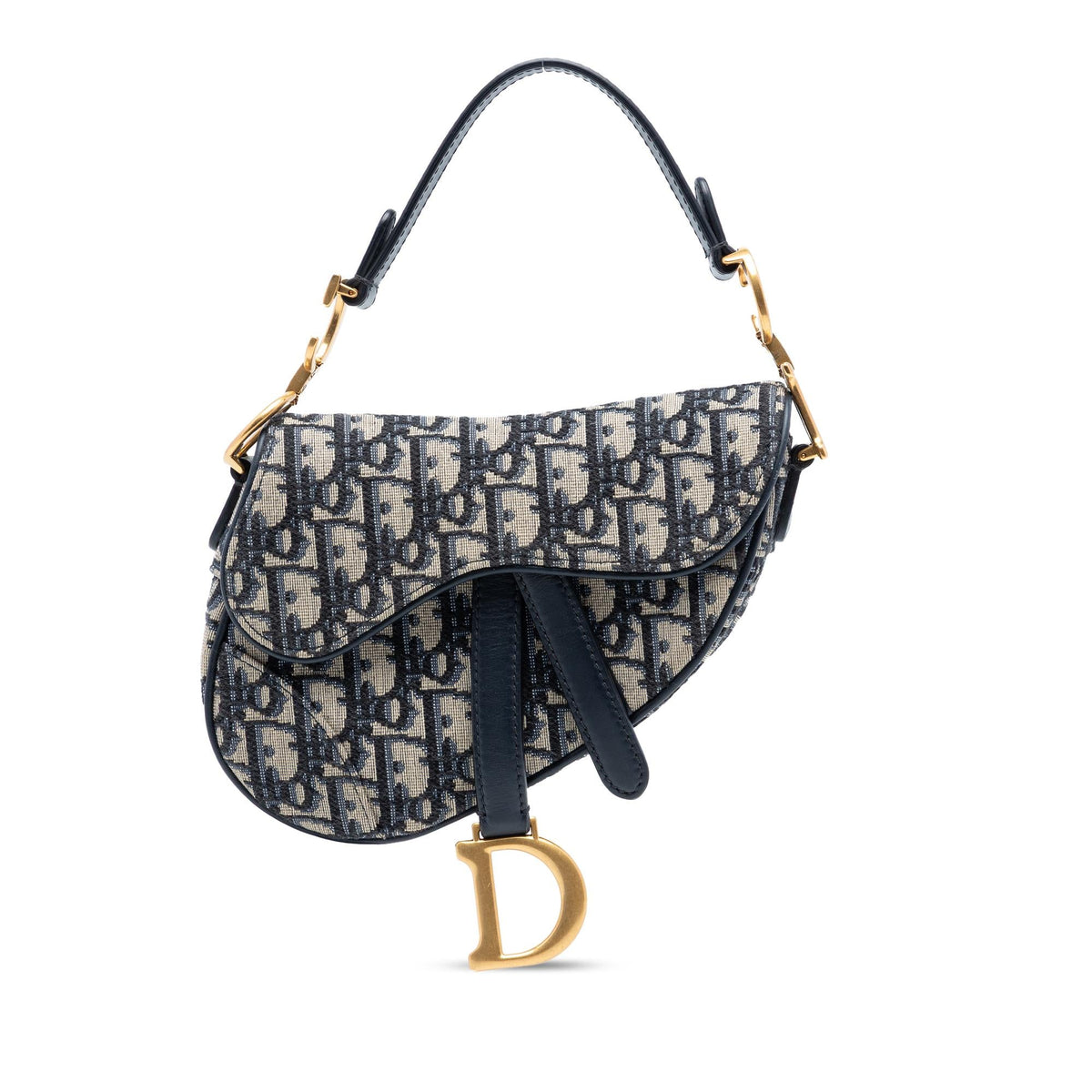 Dior Mini Oblique Canvas Saddle Bag
