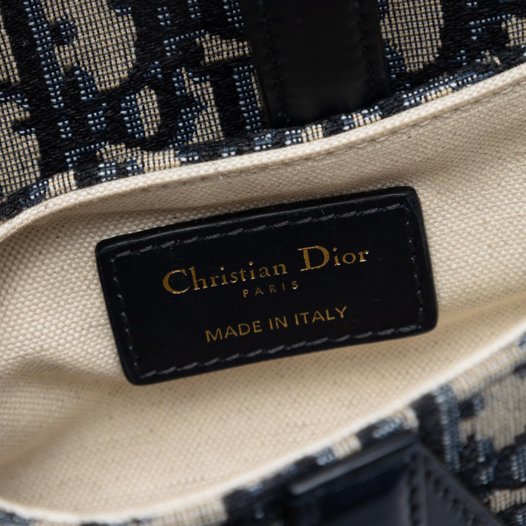 Dior Mini Oblique Canvas Saddle Bag