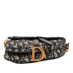 Dior Mini Oblique Canvas Saddle Bag