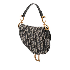 Dior Mini Oblique Canvas Saddle Bag