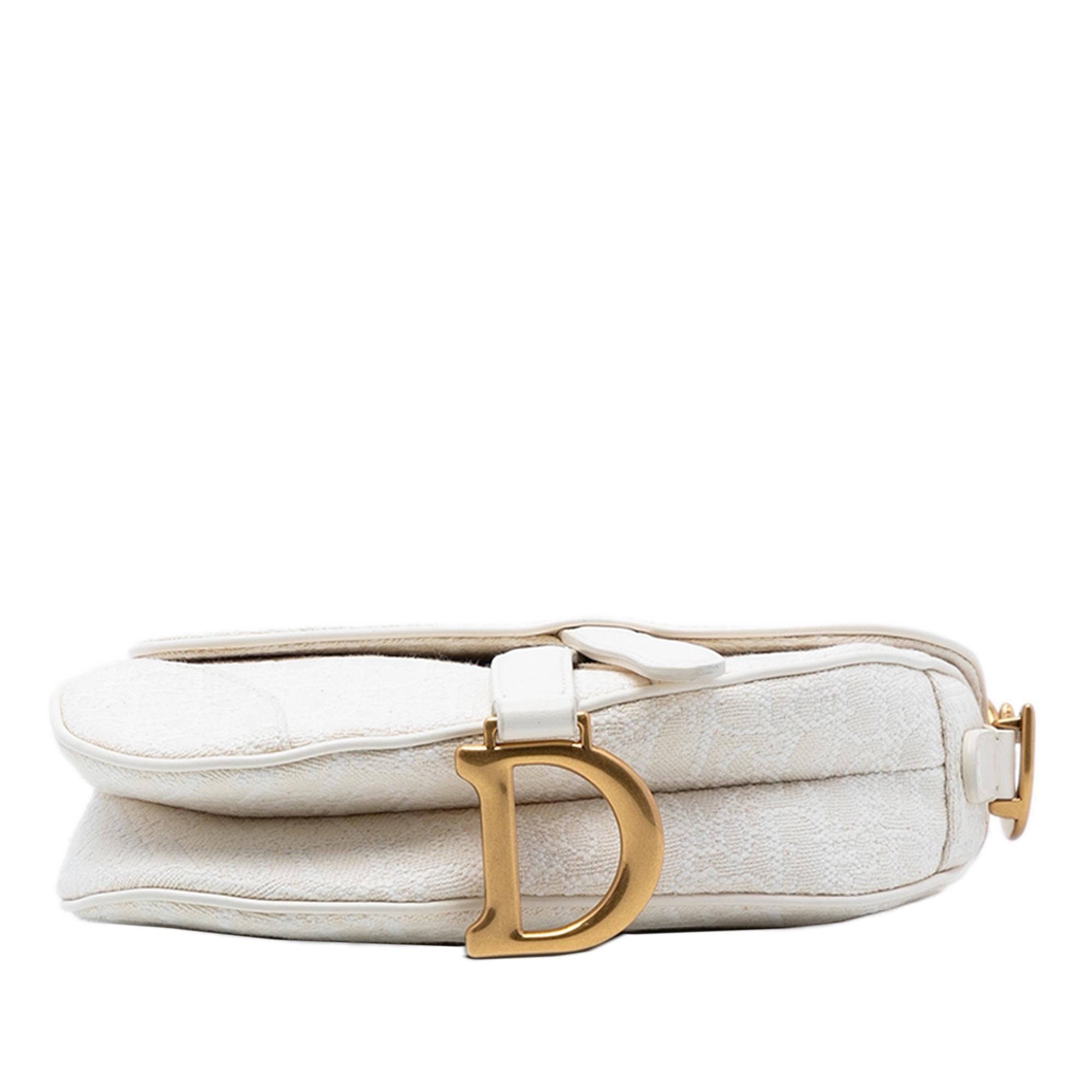 Dior Mini Oblique Canvas Saddle Bag